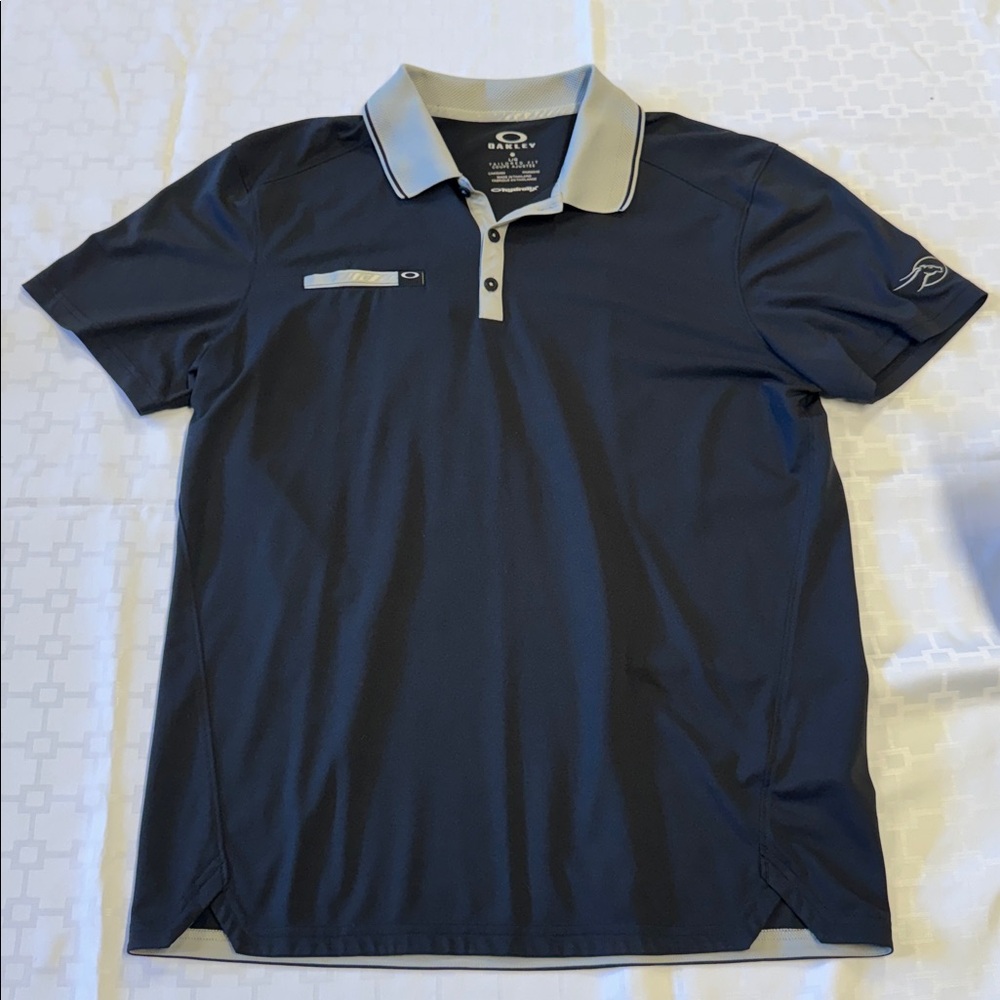 Oakley Short Sleeve Golf Polo Shirt Black